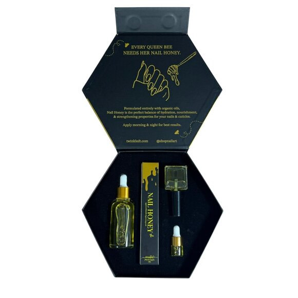 Nail Honey Hive Organic Oil Nail Care Long & Strong Nails Refillable Pen Gift - Picture 5 of 6